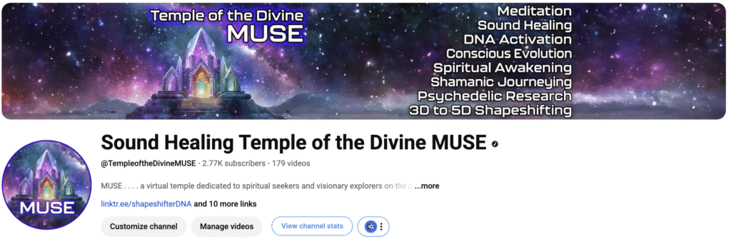 YouTube @Temple of the Divine MUSE