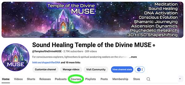 YouTube @Temple of the Divine MUSE